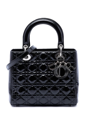 Christian Dior Pre-Owned 2010 Medium Patent Cannage Lady Dior satchel - Black