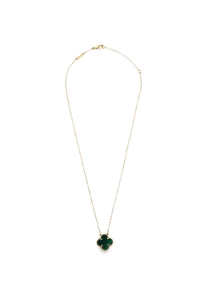 Van Cleef & Arpels Pre-Owned Alhambra malachite necklace - Gold