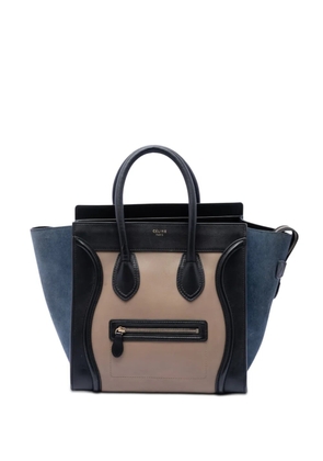 Celine Pre-Owned 2012 Mini Tricolor Calfskin and Suede Luggage tote bag - Brown