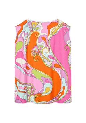 PUCCI Orchidee-print cotton terry dress - Pink