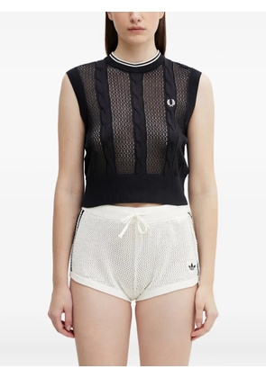 Fred Perry cable-knit mesh top - Blue