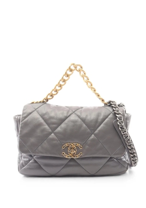 CHANEL Pre-Owned 19 CC-logo shoulder bag - Grey