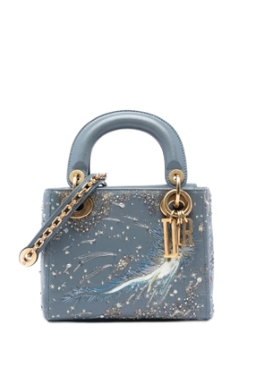Christian Dior Pre-Owned 2017 Mini Lambskin I Feel Blue Lady Dior satchel