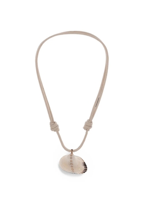 Dezso diamond and Edul-shell necklace - Neutrals