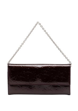 Christian Dior Pre-Owned 2011 Oblique Patent Wallet on Chain handbag - Purple