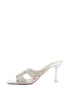 Aquazzura Gatsby crystal-embellished sandals - Silver
