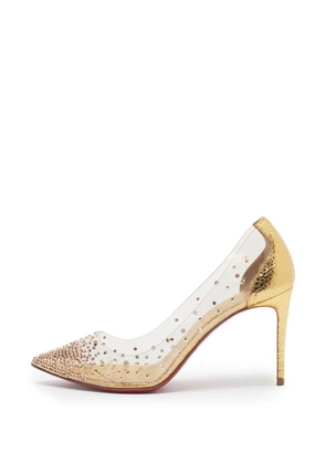 Christian Louboutin Pre-Owned strass-embellished pumps - White