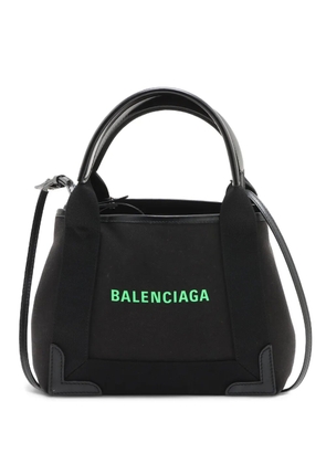 Balenciaga Pre-Owned 2010-2026 Canvas Navy Cabas XS satchel - Black