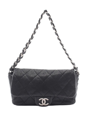 CHANEL Pre-Owned 2006-2008 CC Quilted Grained Calfskin Modern Chain Flap shoulder bag - Black