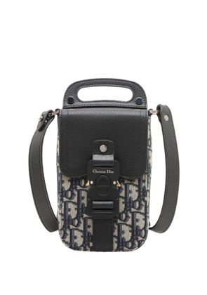 Christian Dior Pre-Owned 2000-2026 Oblique Canvas Saddle Vertical Pouch satchel - Blue