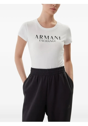 Armani Exchange logo-print T-shirt - White