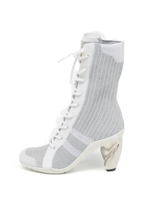Christian Dior Pre-Owned D-Zenith lace-up ankle boots - Silver