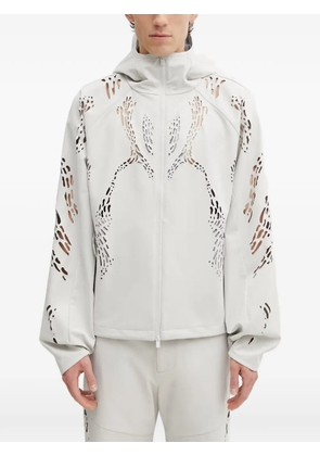 HELIOT EMIL Roan cut-out hooded jacket - Grey