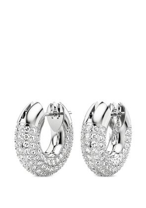 Swarovski crystal-embellished hoop earrings - Silver