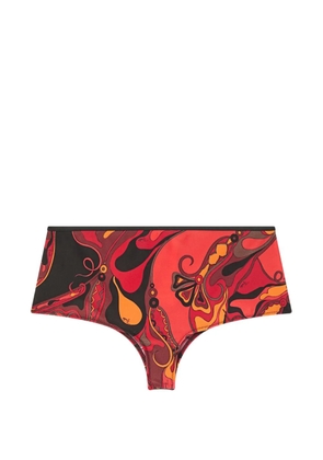 PUCCI Orchidee-print bikini bottom - Red