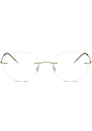 Giorgio Armani rimless round-frame glasses - Black