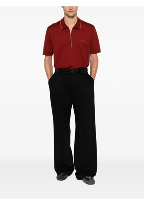 Ferragamo zip-fastening logo-embroidered polo shirt