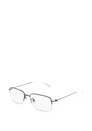 Montblanc rectangle-frame semi-rimless glasses - Black