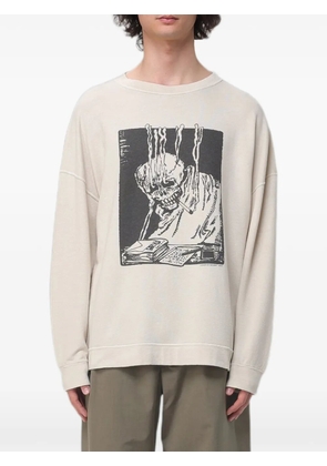 OUR LEGACY Slack graphic-print sweatshirt - Neutrals