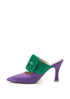 The Attico buckle mules - Purple