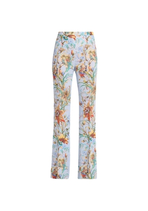 ETRO floral-print trousers - Blue