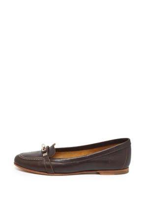Hermès Pre-Owned Pegase leather loafers - Brown