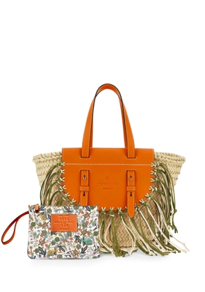 CUBA LAB Tropicana fringed-detailing tote bag - Neutrals