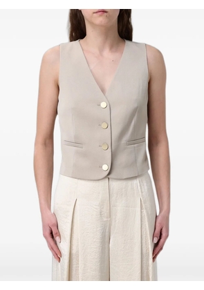 Armani Exchange chain-detail single-breasted waistcoat - Neutrals