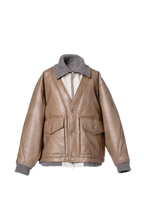 Muller Of Yoshiokubo padded bomber jacket - Brown