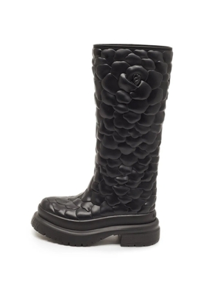 Valentino Garavani Pre-Owned Rose Atelier knee-length boots - Black