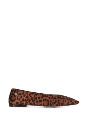 Saint Laurent Sao leopard-print ballet flats - Brown