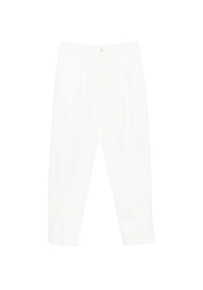 Canali pleated straight-leg trousers - White