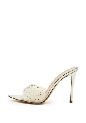 Gianvito Rossi crystal-embellished heeled sandals - White