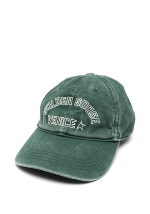 Golden Goose logo-embroidered baseball cap - Green