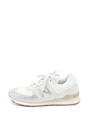 Miu Miu Pre-Owned New Balance 574 crystal-embellished sneakers - White