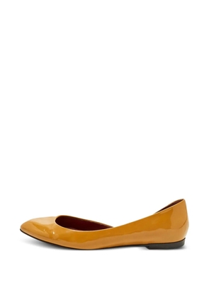 Bottega Veneta Pre-Owned patent leather ballet flats - Brown