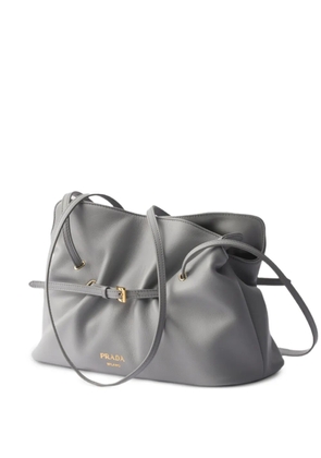 Prada small Dada leather tote bag - Grey