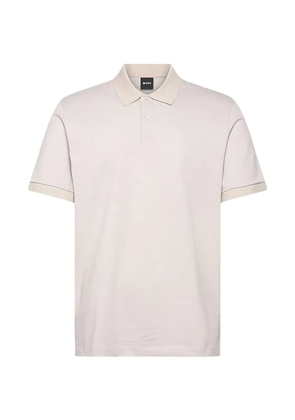BOSS short-sleeve cotton polo shirt - Neutrals