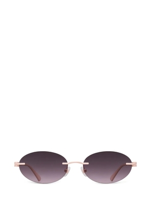 Furla rimless oval-frame sunglasses - Pink