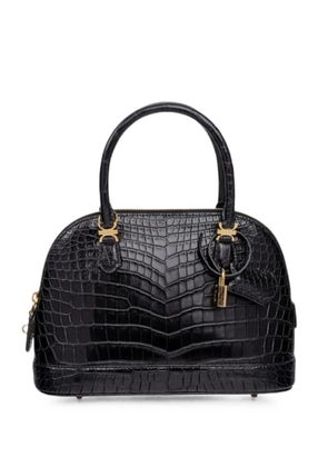 KWANPEN crocodile-effect top-handle tote bag - Black