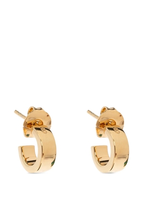 MM6 Maison Margiela engraved-logo hoop earrings - Gold