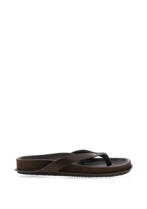 Jacquemus Les Tatanes brushed leather sandals - Brown