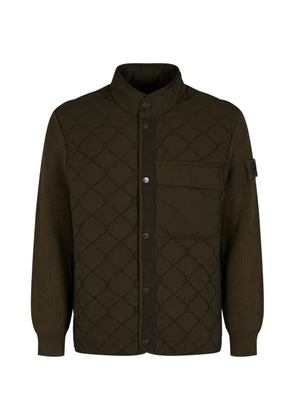 Stone Island quilted high-neck jacket - Green