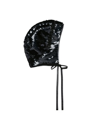 Simone Rocha sequin-embellished bonnet hat - Black