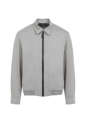 Brioni Iride zip-up wool jacket - Grey