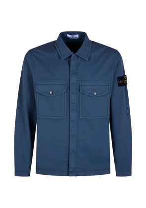 Stone Island 1200003 logo-patch overshirt - Blue