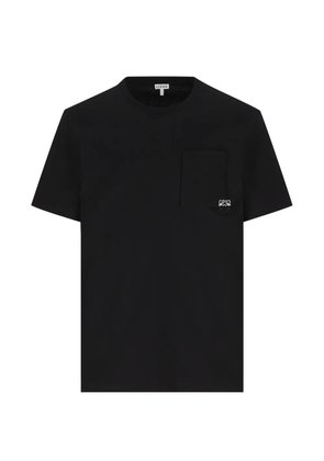 LOEWE Anagram-embroidered pocket T-shirt - Black