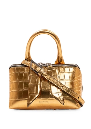 The Attico mini Friday crocodile-effect tote bag - Gold