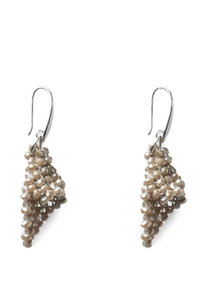 Peserico beaded tassel earings - Silver