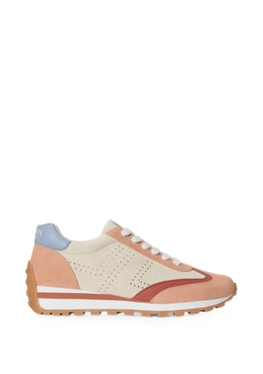 Lauren Ralph Lauren perforated leather sneakers - Pink